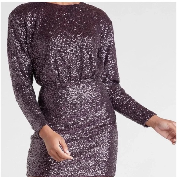 Express Long sleeve sequin dress - Picture 10 of 13
